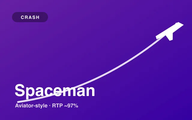 Spaceman crash game tile